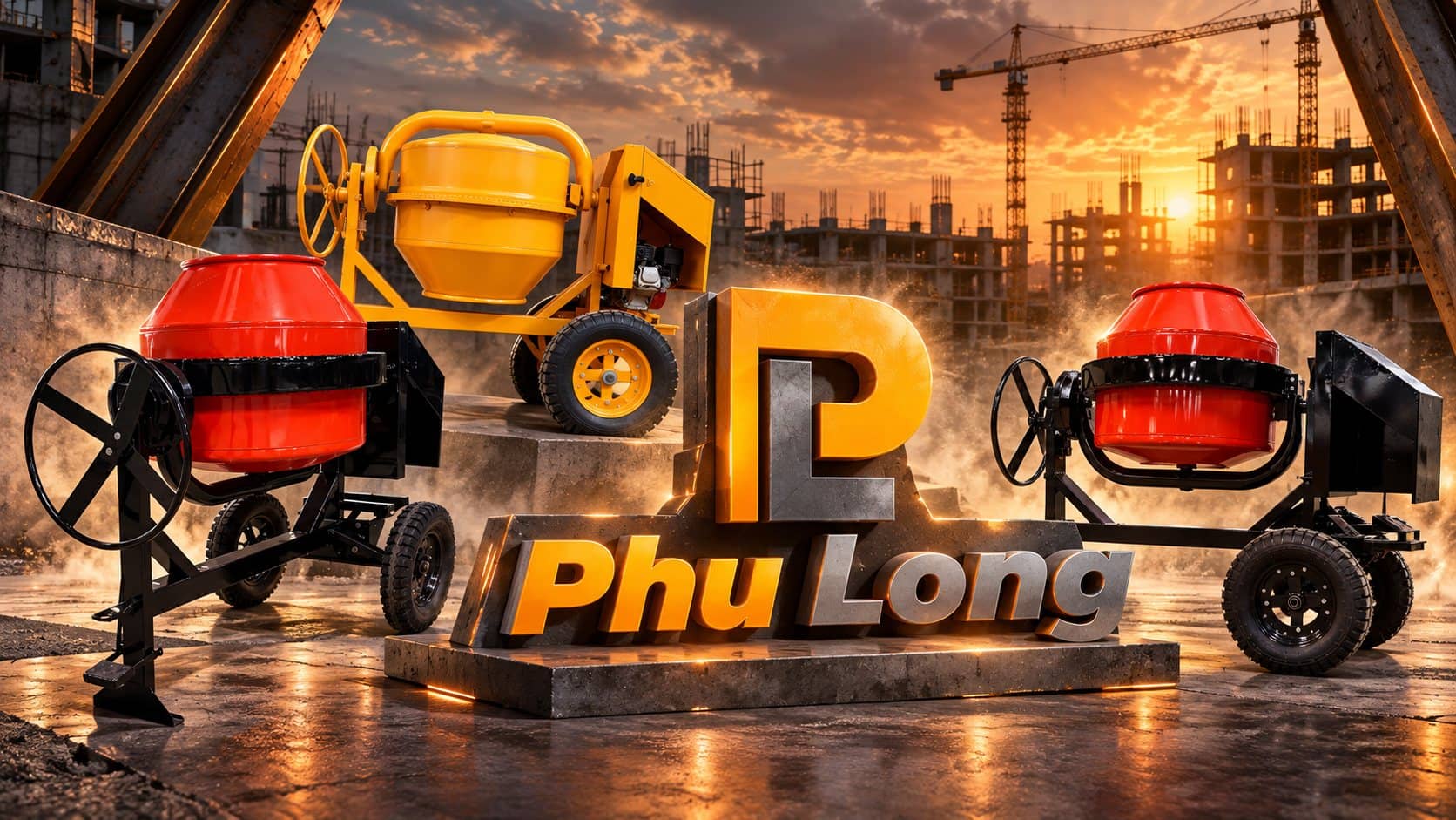 Máy Trộn Bê Tông, Phu Long Mechanical