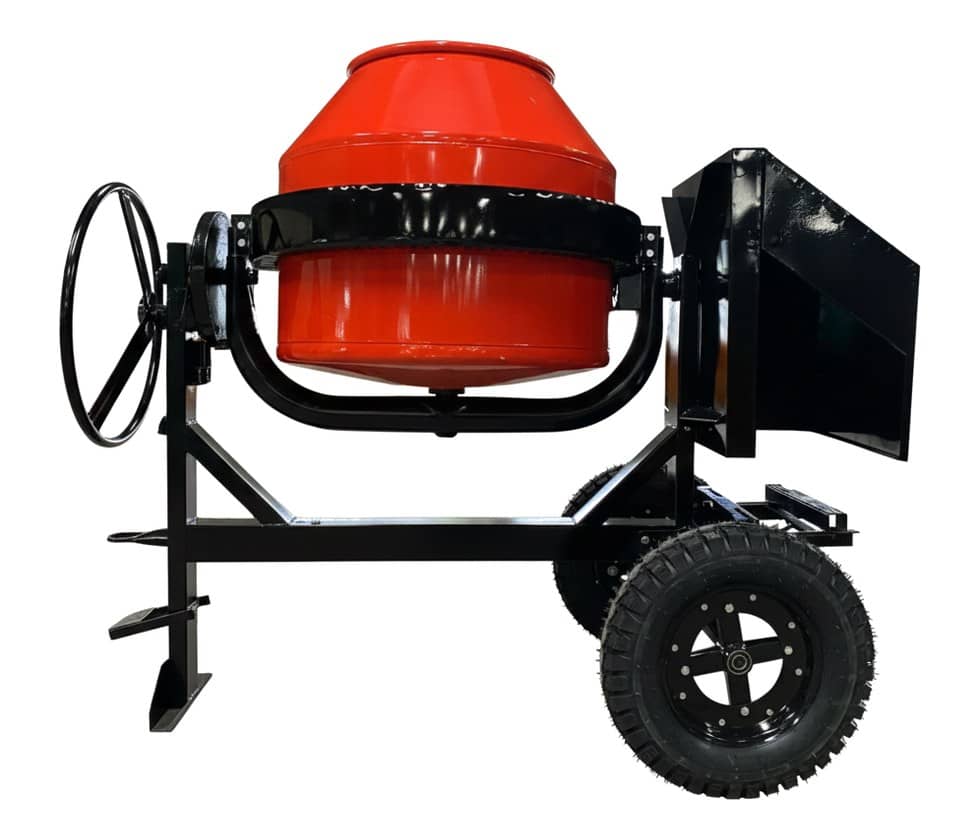 Rojo y negro concrete mixer