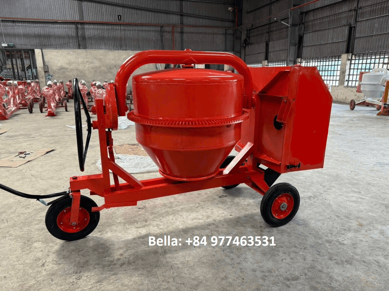 450L Concrete Mixer — 3 Wheels (Solid)