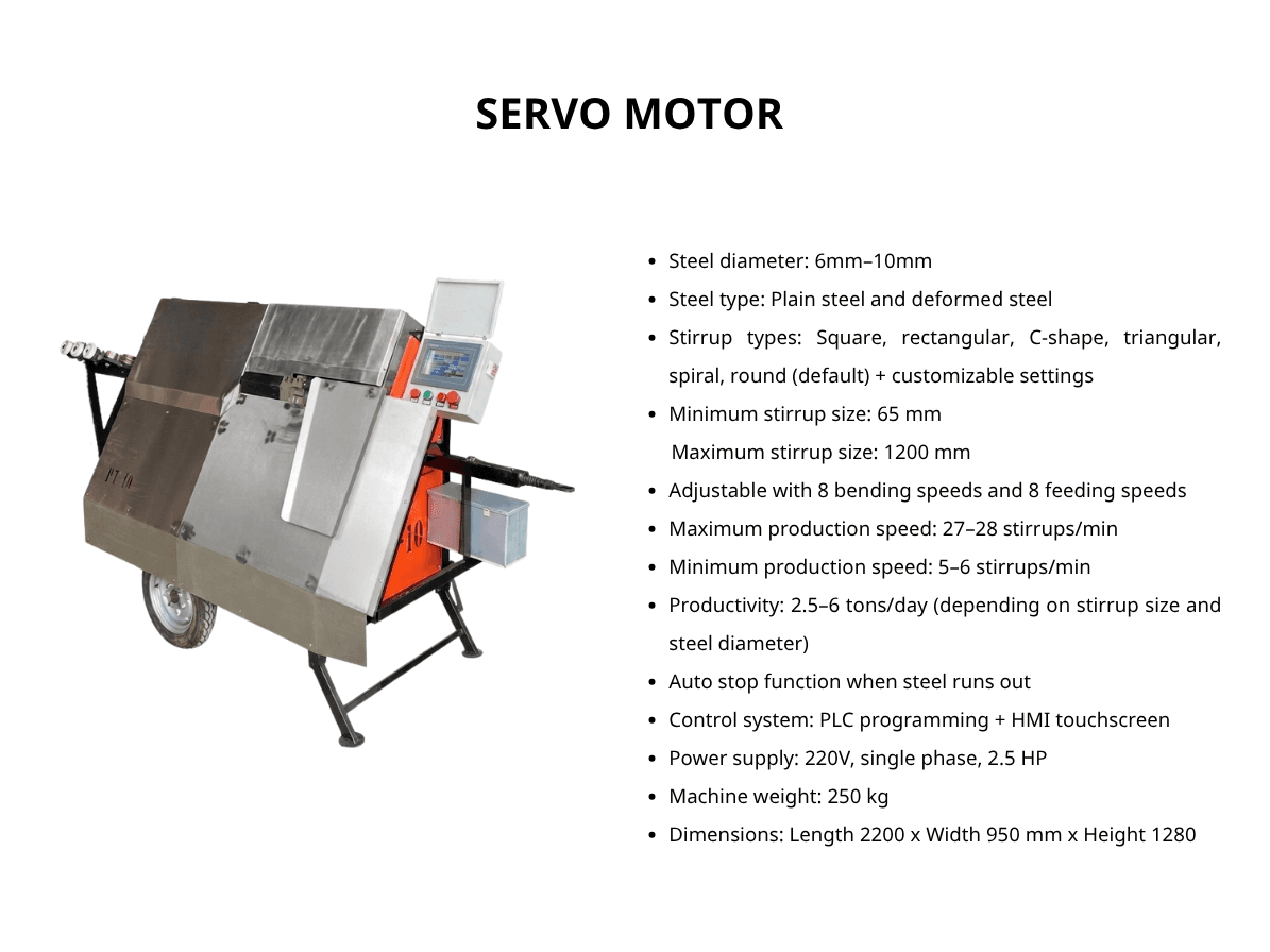 Stirrup Bending Machine — Servo Motor